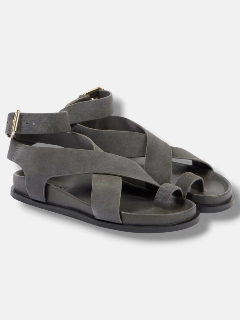A Emery Jalen Grey Suede Sandal - 38